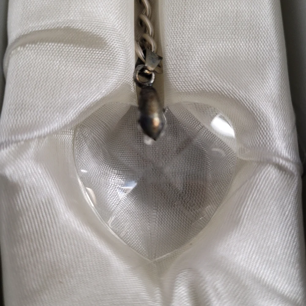 Favor keychain w/ heart crystal pendant. 325